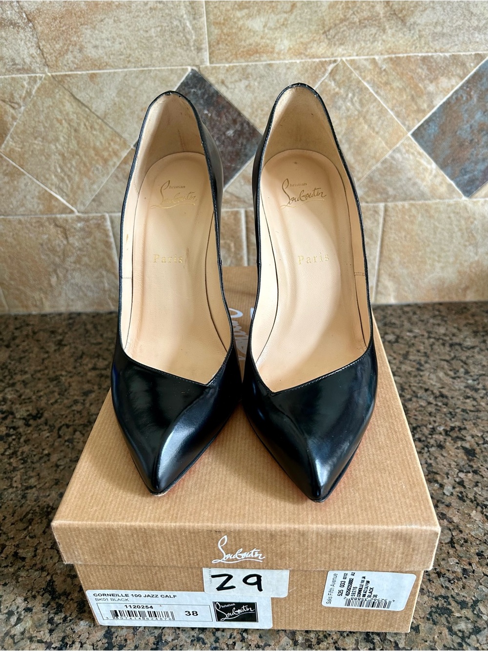 Christian Louboutin Corneille Black Pointed Toe Stiletto Pumps